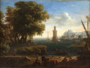 Havenlandschap door Claude Lorrain